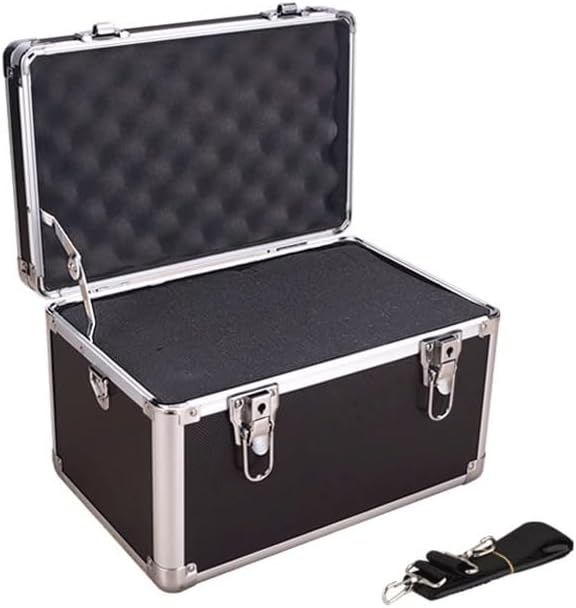 Caisses à Outils Boîte À Outils Multifonctionnelle De Grande Capacité, Quincaillerie Domestique, Beauté Portable En Alliage D'aluminium(Noir)