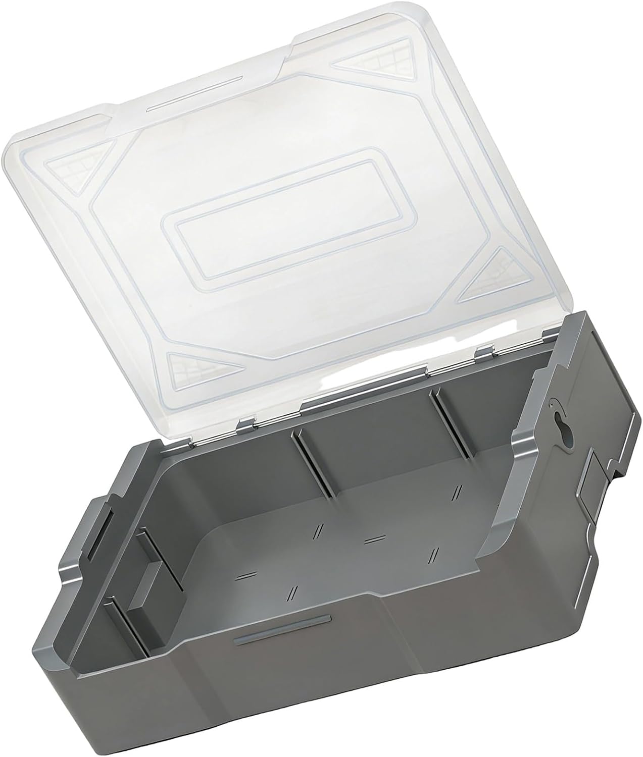 Boîte De Rangement Empilable Pour Outils Avec Cloison Amovible Pour Une Capacité De Charge De 20 Kg Et Fenêtre Transparente Empilable Avec Couvercle