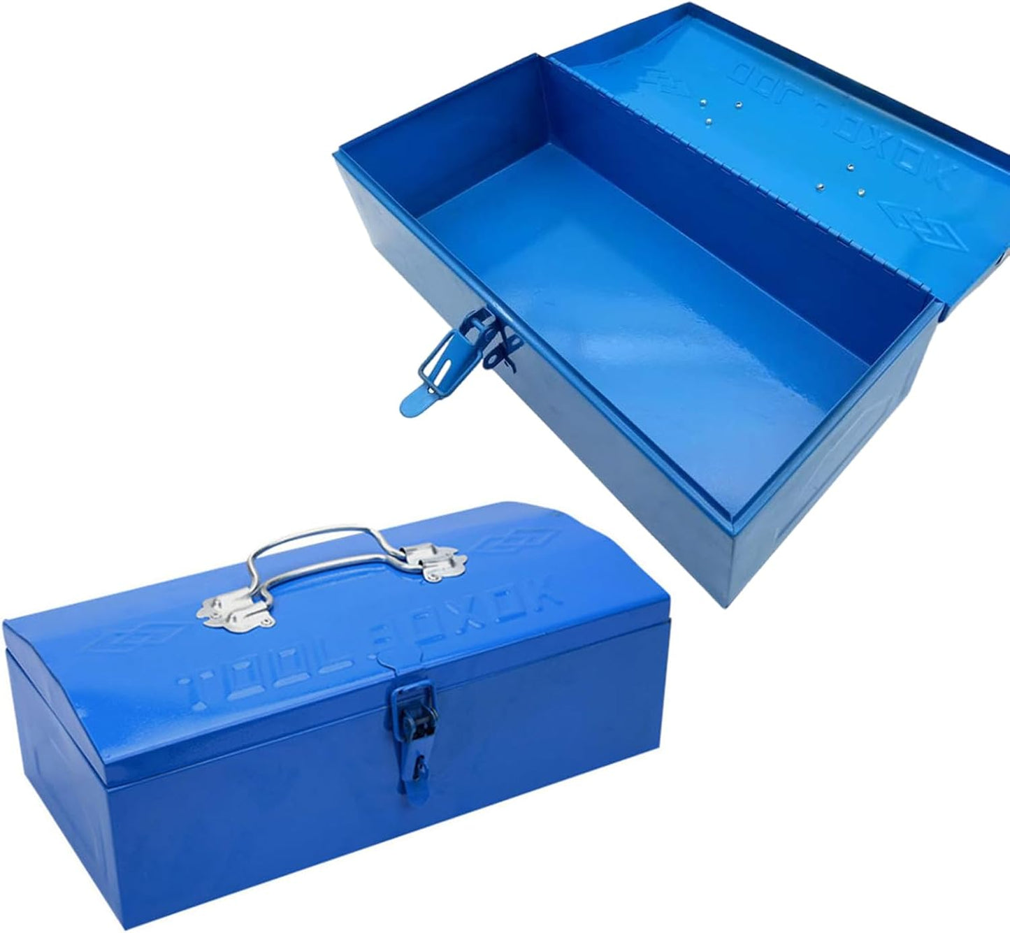 Boîte à Outils Bleue En Métal Pour étudiants Et Professionnels Pour Organiser Et Transporter La Boîte Essentielle De La Maison