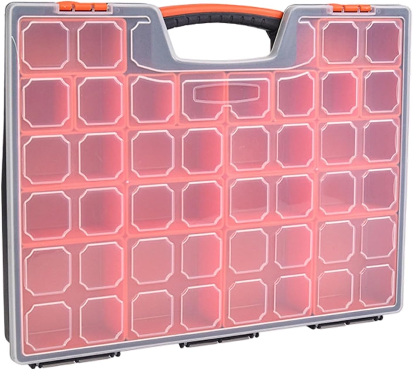 Boîte De Rangement Robuste Pour Pièces Verrouillées Avec Grilles Réglables, Organisateurs De Pièces D ' Atelier Pour Techniciens Professionnels Et Amateurs, Boîte De Rangement En Plastique