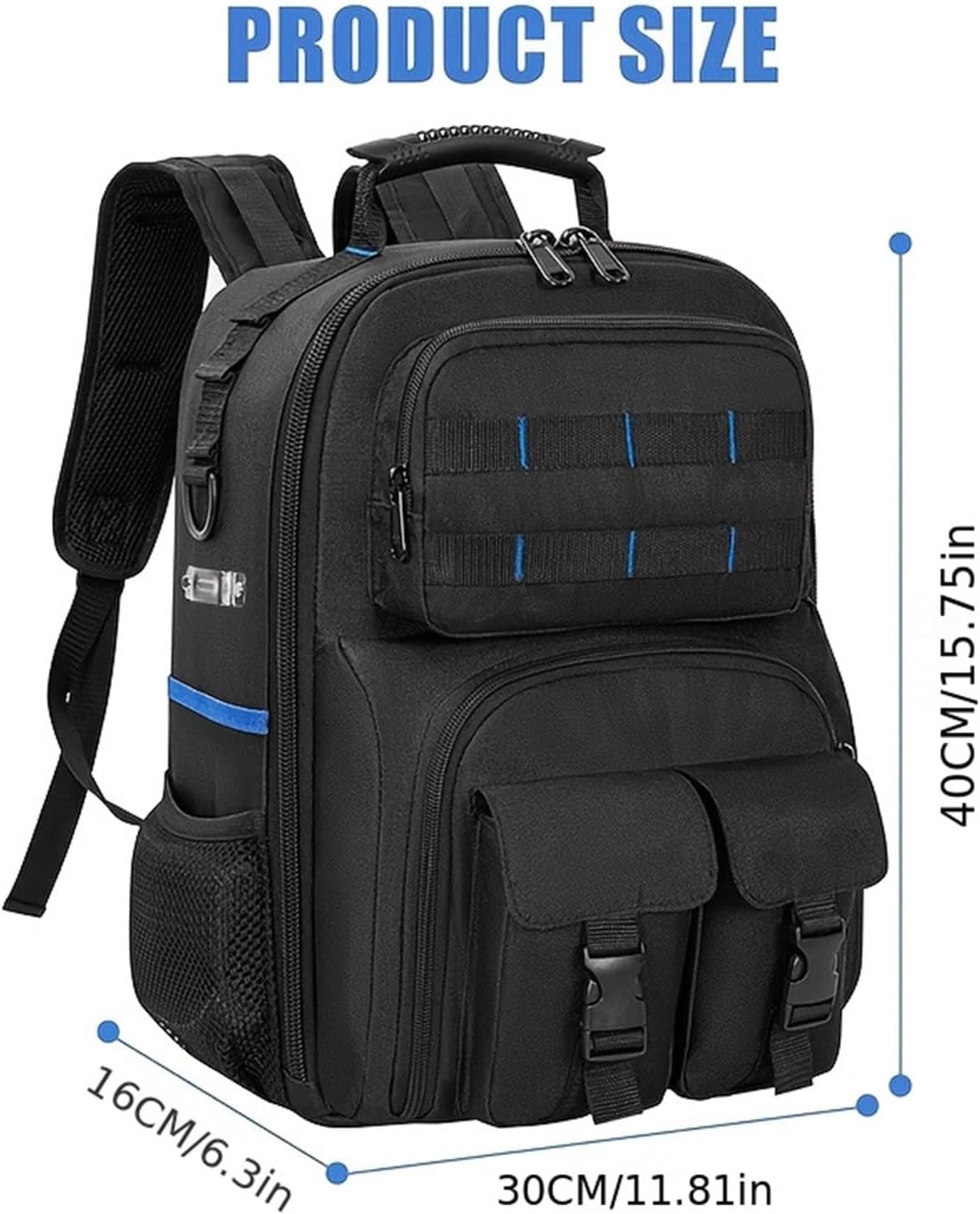 Sac à Outils Sac à Dos De Rangement Pour Homme Sac De Rangement Pour Réparateur, électricien, Bricoleur