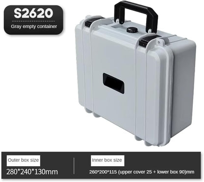  Boîte à Outils En Plastique Rigide Portable De Grande Capacité Avec Mousse Pour Le Stockage D'Instruments Et D'Équipements Matériels, Jaune.