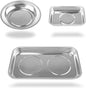  Support De Plateau Magnétique 3 Pièces, Ensemble De Plateaux De Pièces Magnétiques, Plateau Épaissi, Acier Inoxydable, Plateaux à Outils Pour Vis, Boulons, Écrous