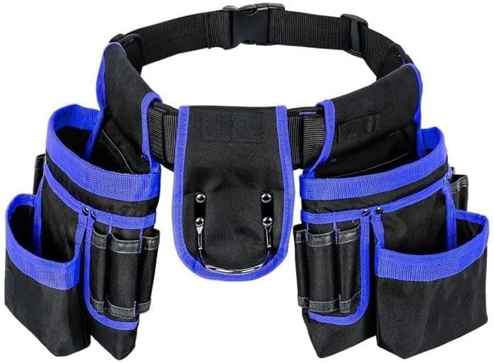  Pochette à Outils En Toile Avec Supports Magnétiques Intégrés Pour Perceuses Et Boulons, Ceinture Sur Mesure, Longueur Maximale 130 Cm, Compartiments Spacieux Pour Une Utilisation Professionnelle Par