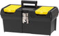  Stanley 1-92-065 Boite A Outils 2 Organiseurs Sur Le Couvercle - Robuste - Attaches Métalliques Résistantes - Porte Outils Amovible - Poignée Articulée, 40.5 X 21 X 18,3 Cm Jaune