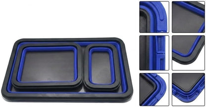  Plateau Magnétique Pliable En Silicone Avec Force Magnétique équilibrée Et Structure Pliable Pour Une Utilisation Répétée Dans La Réparation Et La Fabrication (A)