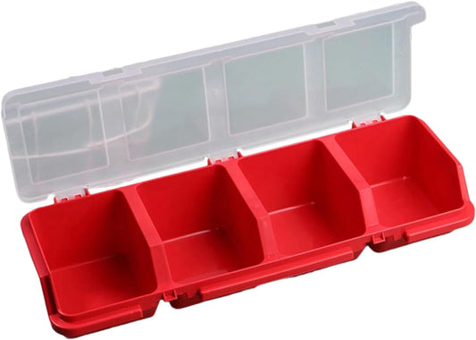  Boîte De Rangement à Vis Avec Couvercles - 4 Compartiments - Boîte à Outils - Séparateur - Conteneur De Tri Des Fournitures