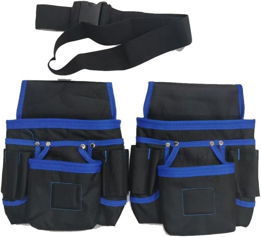  Pochette à Outils En Toile Avec Supports Magnétiques Intégrés Pour Perceuses Et Boulons, Ceinture Sur Mesure, Longueur Maximale 130 Cm, Compartiments Spacieux Pour Une Utilisation Professionnelle Par