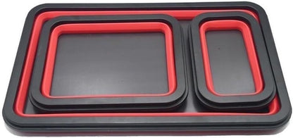  Plateau Magnétique Pliable En Silicone Avec Force Magnétique équilibrée Et Structure Pliable Pour Une Utilisation Répétée Dans La Réparation Et La Fabrication (A)