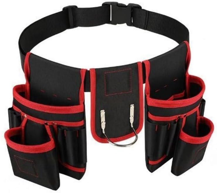  Pochette à Outils En Toile Avec Supports Magnétiques Intégrés Pour Perceuses Et Boulons, Ceinture Sur Mesure, Longueur Maximale 130 Cm, Compartiments Spacieux Pour Une Utilisation Professionnelle Par