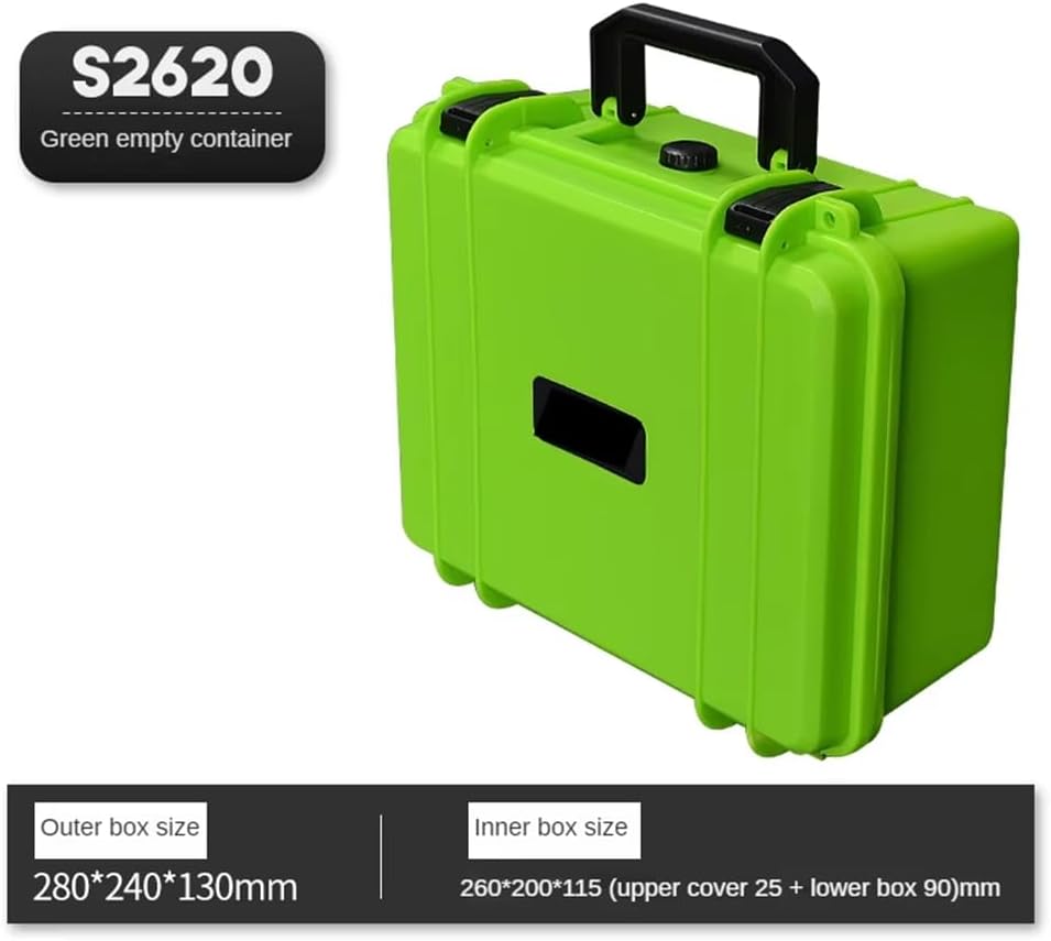  Boîte à Outils En Plastique Rigide Portable De Grande Capacité Avec Mousse Pour Le Stockage D'Instruments Et D'Équipements Matériels, Jaune.