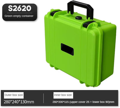  Boîte à Outils En Plastique Rigide Portable De Grande Capacité Avec Mousse Pour Le Stockage D'Instruments Et D'Équipements Matériels, Jaune.