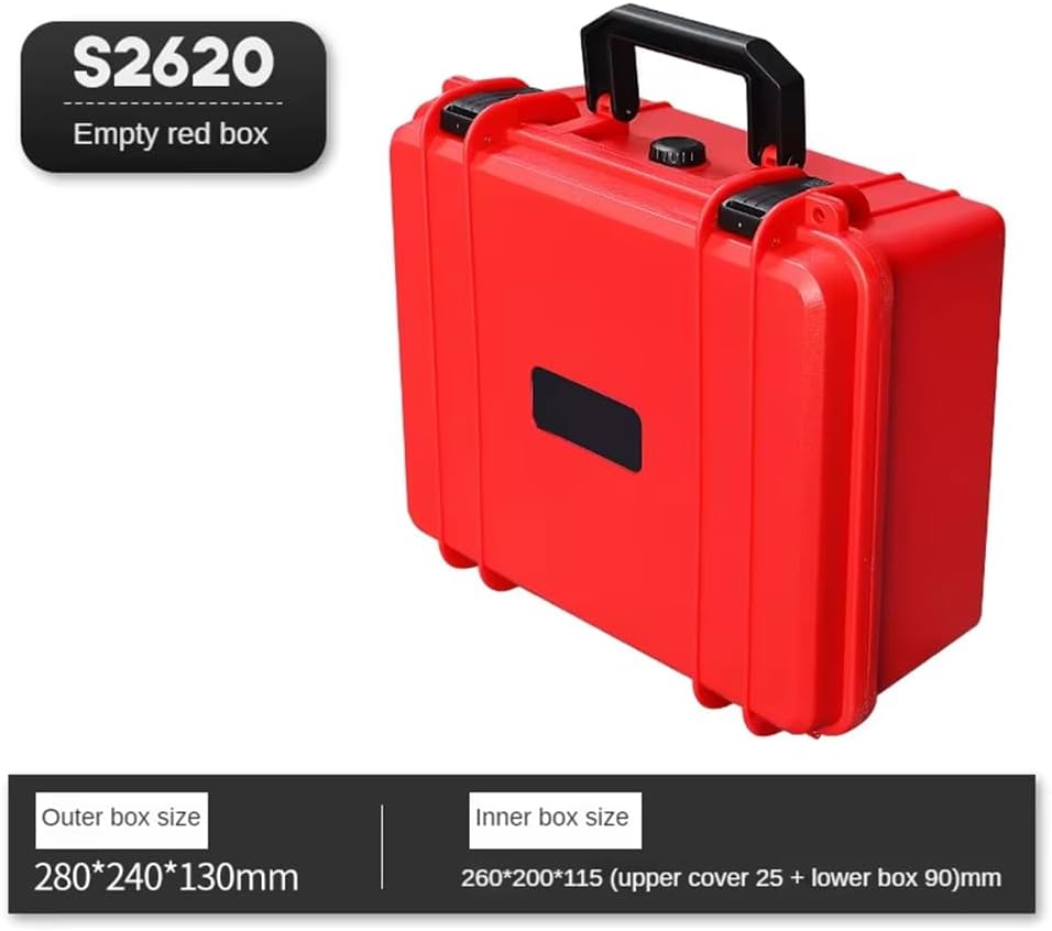  Boîte à Outils En Plastique Rigide Portable De Grande Capacité Avec Mousse Pour Le Stockage D'Instruments Et D'Équipements Matériels, Jaune.