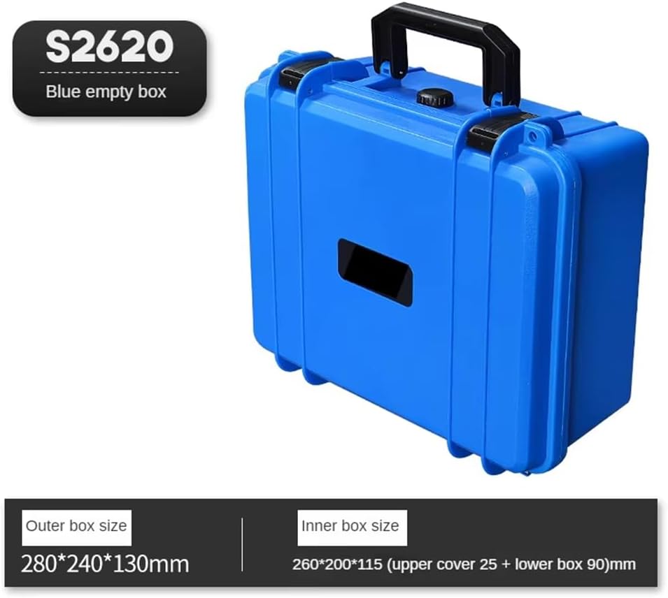 Boîte à Outils En Plastique Rigide Portable De Grande Capacité Avec Mousse Pour Le Stockage D'Instruments Et D'Équipements Matériels, Jaune.