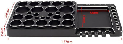  Porte-outils RC En Alliage D'aluminium Avec Support à Vis Magnétique Et Jauges De Longueur Pour Une Configuration Efficace De L'entretien Du Véhicule à Distance (noir)