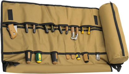  Pochette à Outils Enroulable, Sac à Outils Pliable, Sac De Transport Résistant à L'usure, Poignée épaisse Et Durable Pour Le Rangement Du Matériel, L'organisation Et L'utilisation En Extérieur, 36,5 X