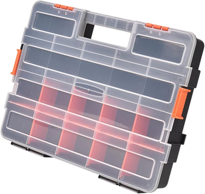  Boîte De Rangement Robuste Pour Pièces Verrouillées Avec Grilles Réglables, Organisateurs De Pièces D ' Atelier Pour Techniciens Professionnels Et Amateurs, Boîte De Rangement En Plastique