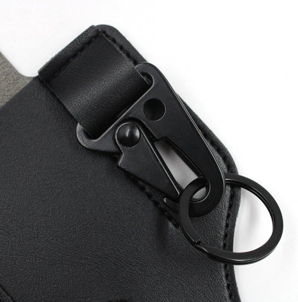  Wudaizhi Sac À Outils À Courroie Extérieure Avec Porte-clés, Gaine Multitool En Cuir EDC Pocket Organizer Une Pochette À Courroie