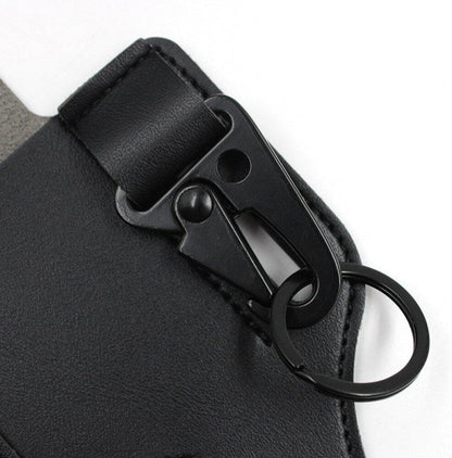  Wudaizhi Sac À Outils À Courroie Extérieure Avec Porte-clés, Gaine Multitool En Cuir EDC Pocket Organizer Une Pochette À Courroie