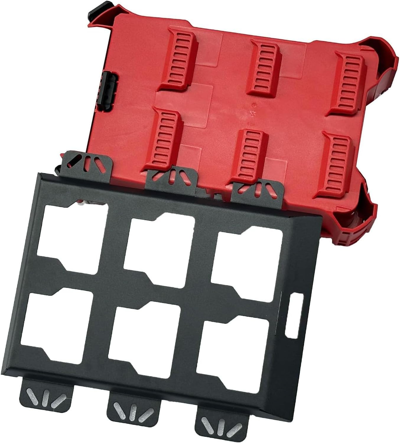  Plaque De Montage En Métal Demi-largeur Pour Boîtes à Outils, Plaque De Montage Mural Ou Au Sol, Rangement Et Organisation Des Outils