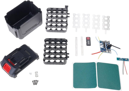  Boîtier De Batterie Avec Indicateur De Puissance, Assemblage Facile Pour Les Batteries, Outil électrique, Boîte De Rangement Pour Outils