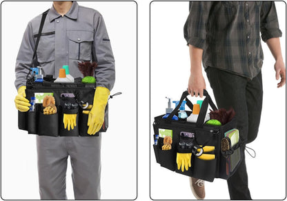  Générique Sacs De Nettoyage Pour Femmes De Ménage | Sac Plébiable Pour Ménage | Porte-Outils Mesh Respirant Imperméable Avec Poignée Bretelle Pour Chiffons Époussetage Cuisine