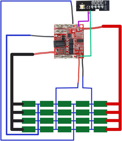  Boîtier De Batterie Avec Indicateur De Puissance, Assemblage Facile Pour Les Batteries, Outil électrique, Boîte De Rangement Pour Outils