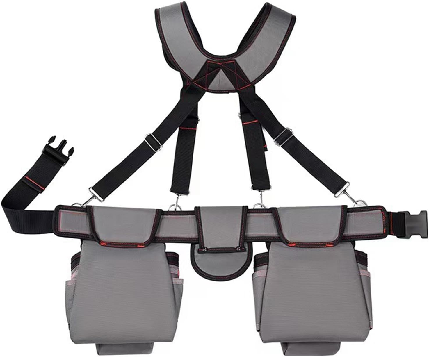  Ceinture à Outils Réglable Pour Homme Avec Bretelles Et Plusieurs Poches Pour électriciens, Charpentiers Et Jardiniers Ceinture à Outils à Taille Réglable