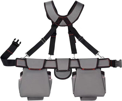  Ceinture à Outils Réglable Pour Homme Avec Bretelles Et Plusieurs Poches Pour électriciens, Charpentiers Et Jardiniers Ceinture à Outils à Taille Réglable