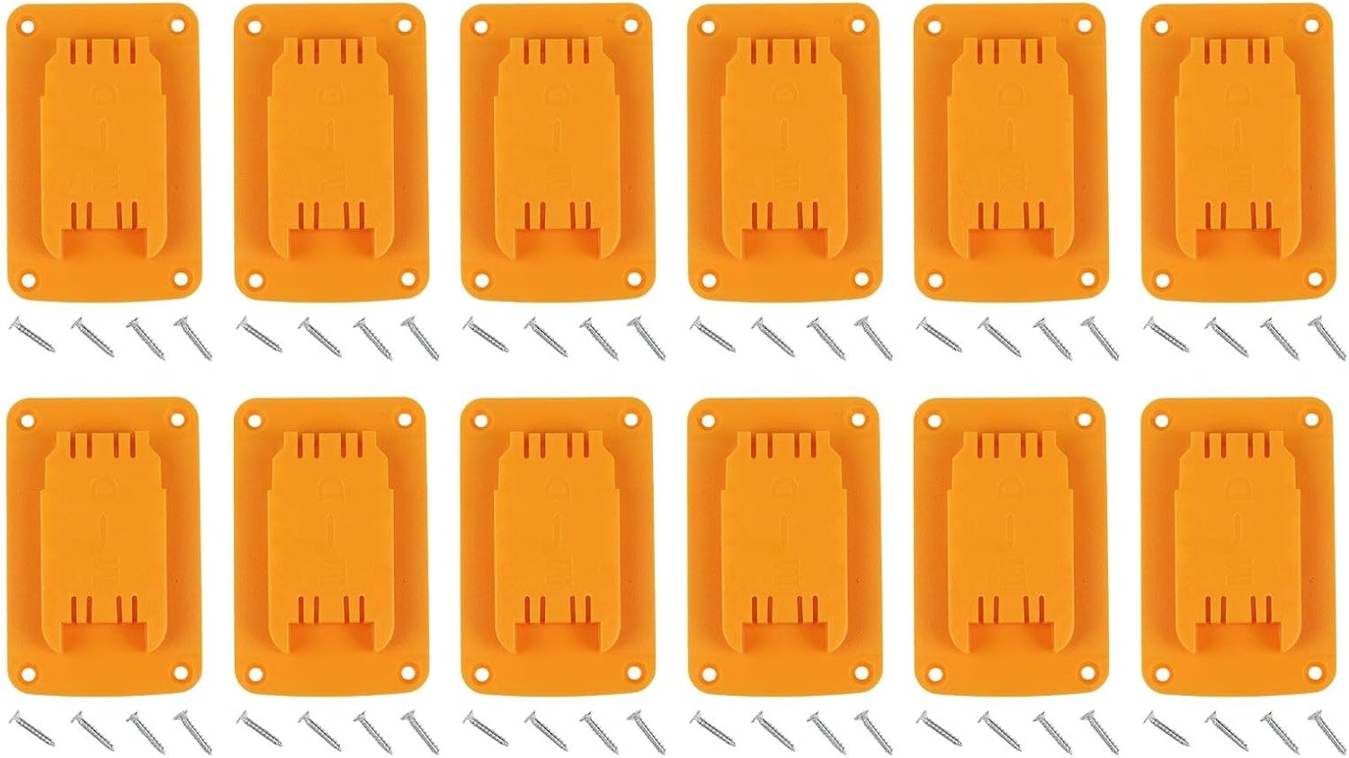  Lot De 3 Porte-outils Pour Perceuse Murale En Plastique ABS 12 V 20 V Avec Vis, Support De Rangement Jaune Pour Atelier, Garage (12 Pièces)