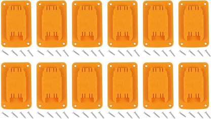  Lot De 3 Porte-outils Pour Perceuse Murale En Plastique ABS 12 V 20 V Avec Vis, Support De Rangement Jaune Pour Atelier, Garage (12 Pièces)