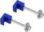  Sourcing Map Lot De 2 Crochets Croisés En J - Kit De Montage En Aluminium Pour Boîte à Outils De Camionnette - Surface Anodisée Avec écrous De Fixation - Bleu