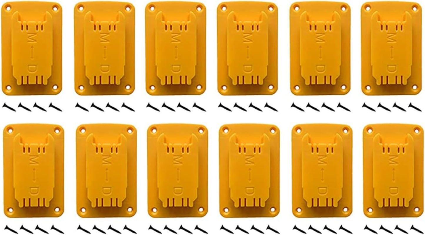  Lot De 3 Porte-outils Pour Perceuse Murale En Plastique ABS 12 V 20 V Avec Vis, Support De Rangement Jaune Pour Atelier, Garage (12 Pièces)