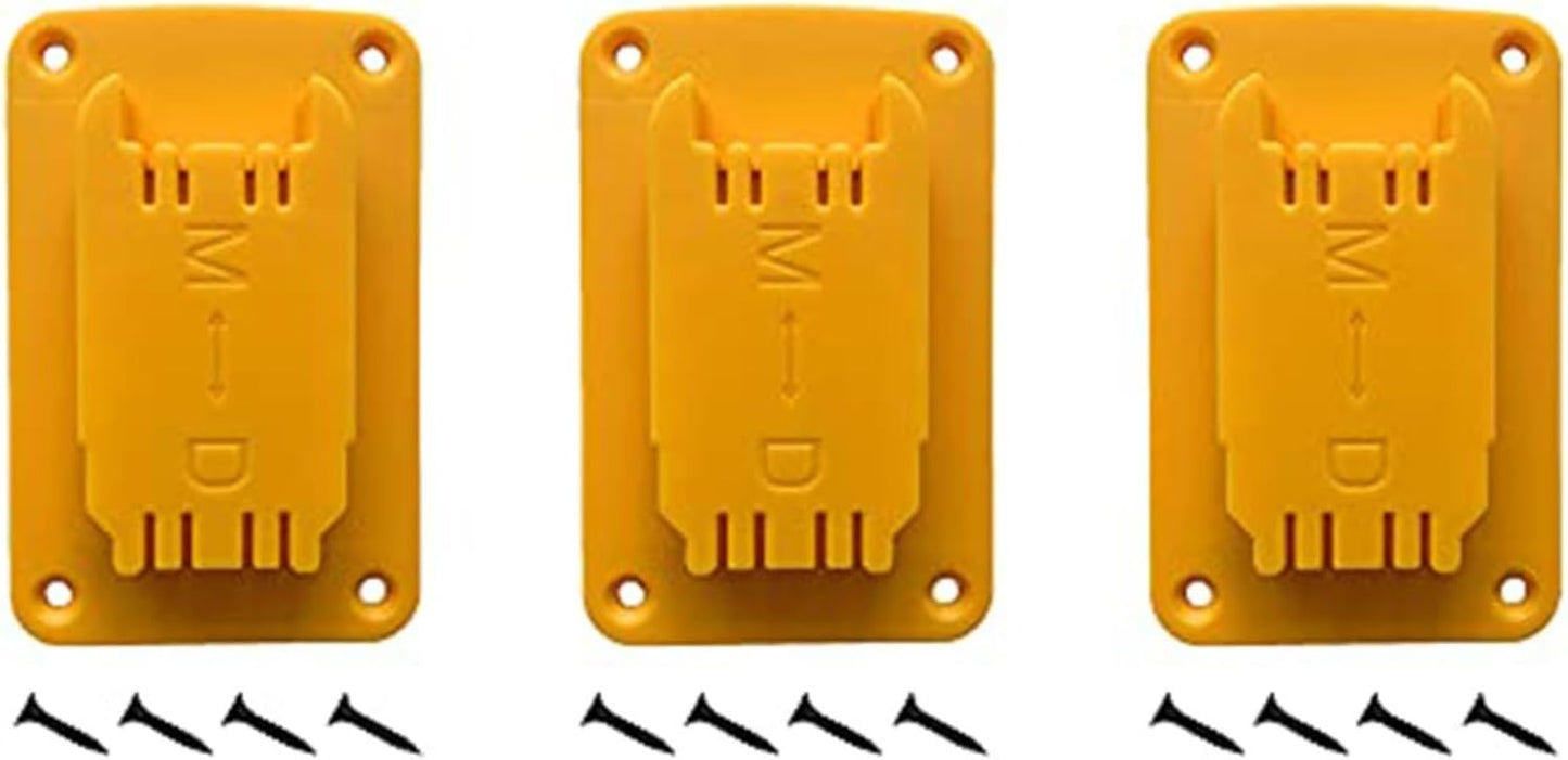  Lot De 3 Porte-outils Pour Perceuse Murale En Plastique ABS 12 V 20 V Avec Vis, Support De Rangement Jaune Pour Atelier, Garage (12 Pièces)