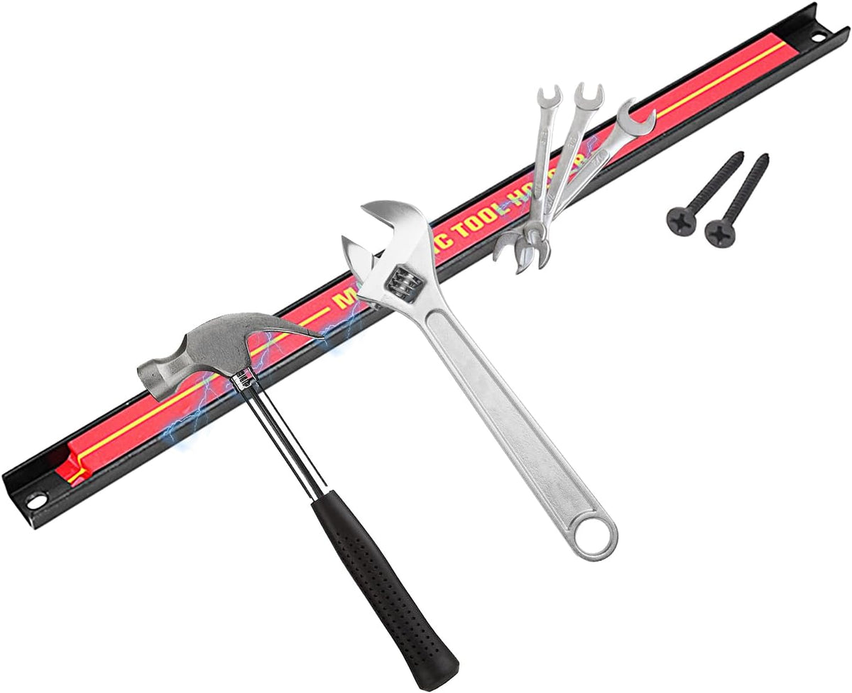  Bande Porte-outils Magnétique, Bande Magnétique Pour Outils - Support De Stockage D'outils De Grande Capacité,Barre à Outils En Métal Pour Atelier, Maison, Organisateur D'outils Peu Encombrant Pour Ou