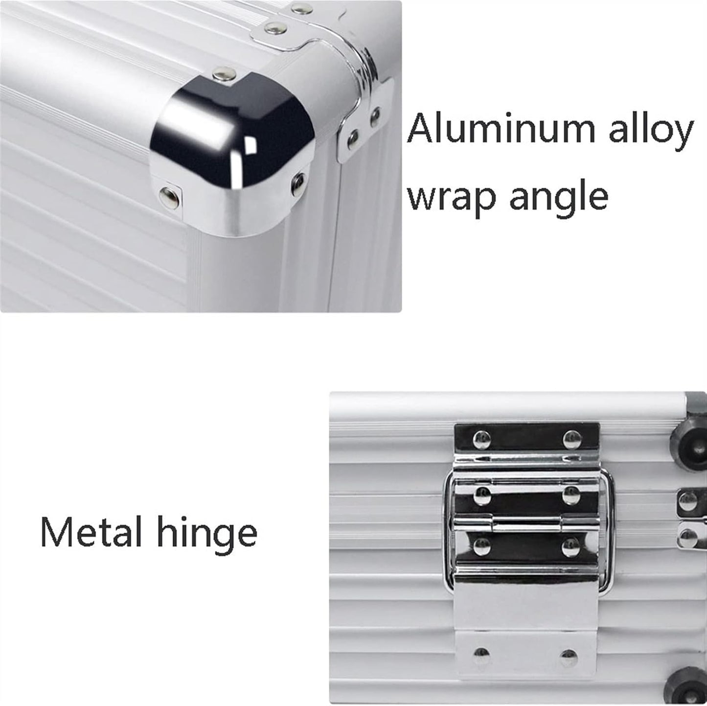  Mallette à Outils Rigide En Aluminium | Rangement Portable Multifonction Pour Mots De Passe Avec Poignée Confortable | Boîte à Outils De Rangement Pour étui De Transport