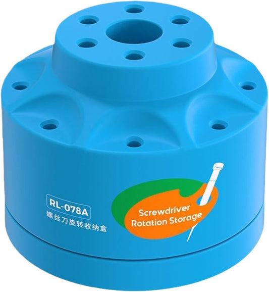  Boîte De Rangement Rotative Pour Tournevis - Plusieurs Trous - Pour Fer à Souder - Poignée Ergonomique Pour Réparation De Téléphone