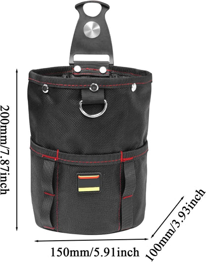  Pochette à Outils, Organiseur De Ceinture Utilitaire, Tissu Oxford, Coutures Robustes De 20 Cm, Sangle De Taille à Clipser, Petite Taille Compacte, Pour Mètre Ruban, Marteau, Perceuse, Menuiserie