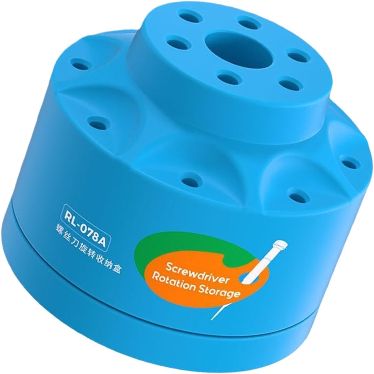  Boîte De Rangement Rotative Pour Tournevis - Plusieurs Trous - Pour Fer à Souder - Poignée Ergonomique Pour Réparation De Téléphone