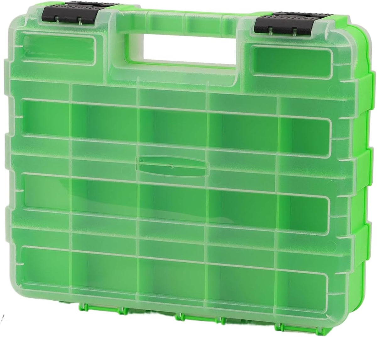  Boîte à Outils Portable Double Face 34 Compartiments De Rangement Pour Forets, Boulons, écrous | Couvercle Transparent Pour Quincaillerie, Clous, Vis, Petites Perles électroniques Et Pièces à Douille