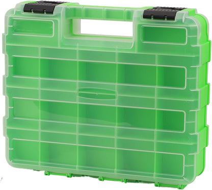  Boîte à Outils Portable Double Face 34 Compartiments De Rangement Pour Forets, Boulons, écrous | Couvercle Transparent Pour Quincaillerie, Clous, Vis, Petites Perles électroniques Et Pièces à Douille