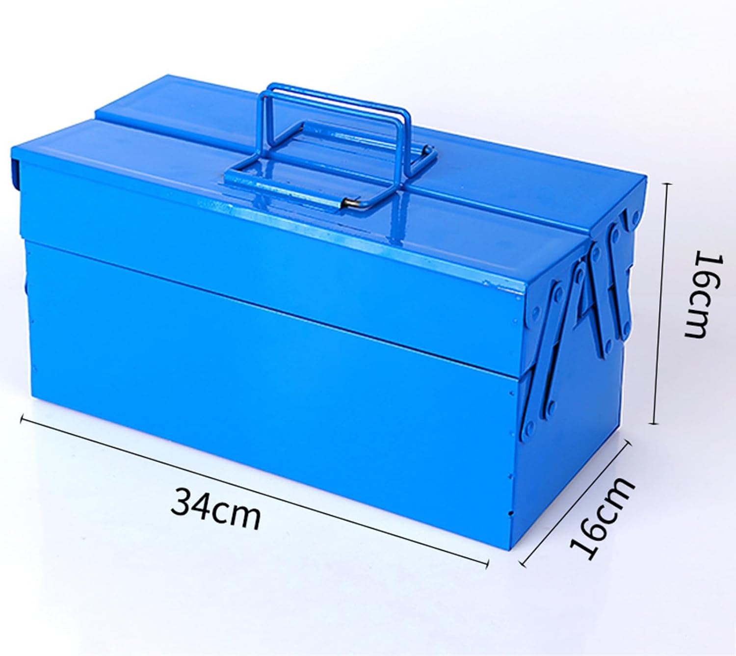  Boîte à Outils En Métal Avec 2 Couches Et 3 Tiroirs De Rangement, Armoire à Outils Pliable En Acier Pour Le Rangement Des Outils