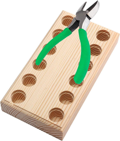 Support Rangement À Pinces Multiples,Plateau De Rangement En Bois Avec Fentes Multiples Pour Pinces - Organisateur Outils Perlage - Pour Garage, Atelier, Établi, Armoire, Service Mécanique, Atelier, E
