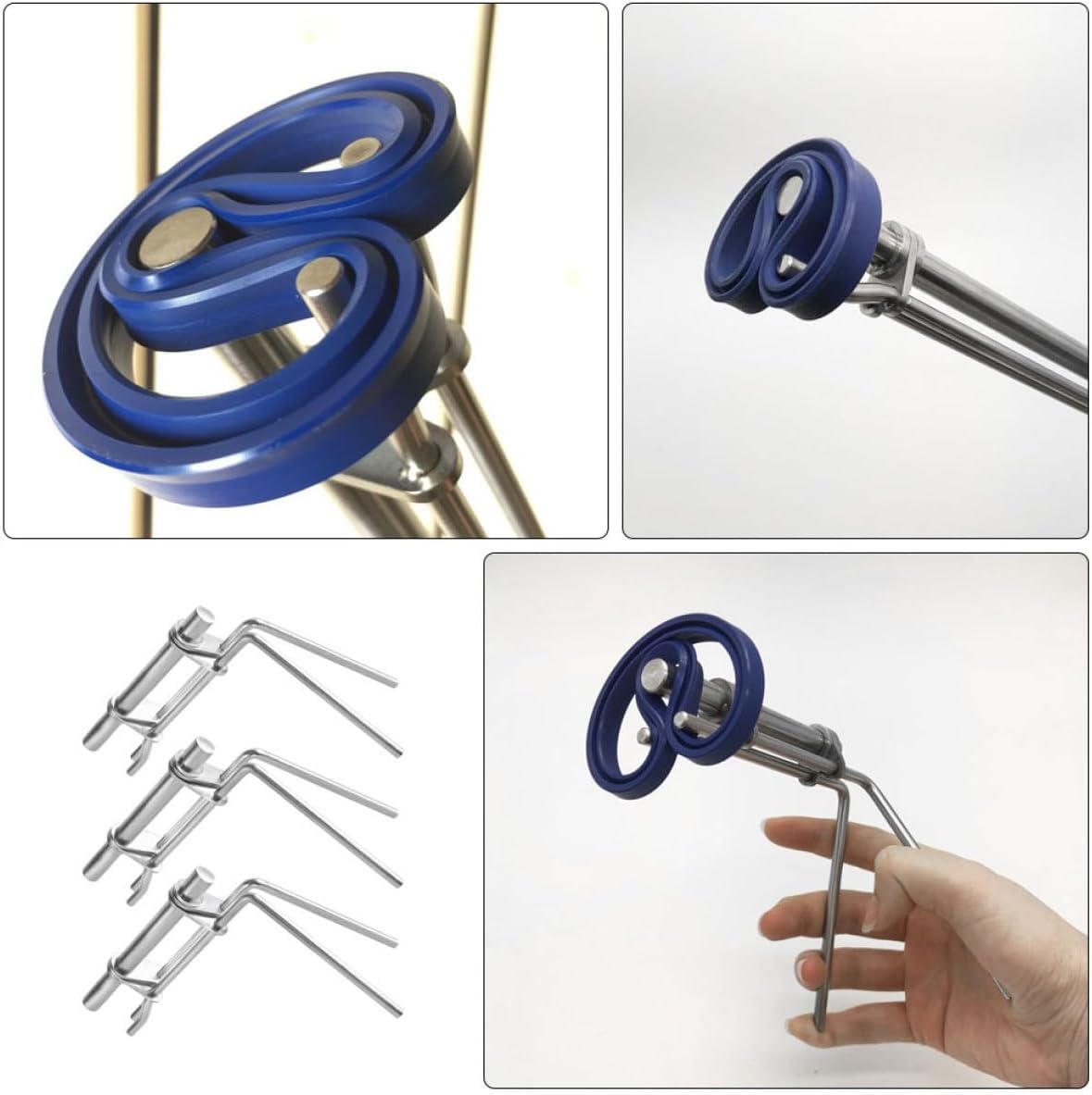  Healeved Kit 3 Outils En Acier Inoxydable Pour Installation Joint U De Tige Piston Vérin Hydraulique, Fournitures Professionnelles Pour Réparation Et Maintenance Automobile