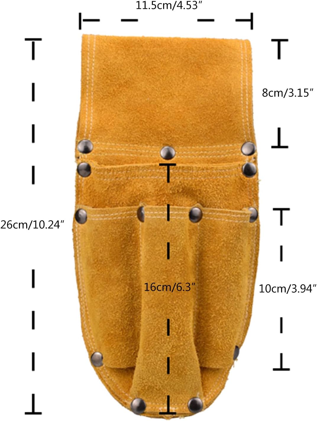  Sac à Outils De Taille Utilitaire, Jaune, Petite Ceinture Porte-outils Professionnel Pour Charpentier
