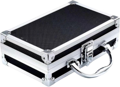  Valise Aluminium Boîte à Outils Antichoc En Alliage D'aluminium, Boîte Portable Résistante Aux Chutes Et Chocs, Mallette De Sécurité Portative Grande Capacité(E 36x10x5.8cm)