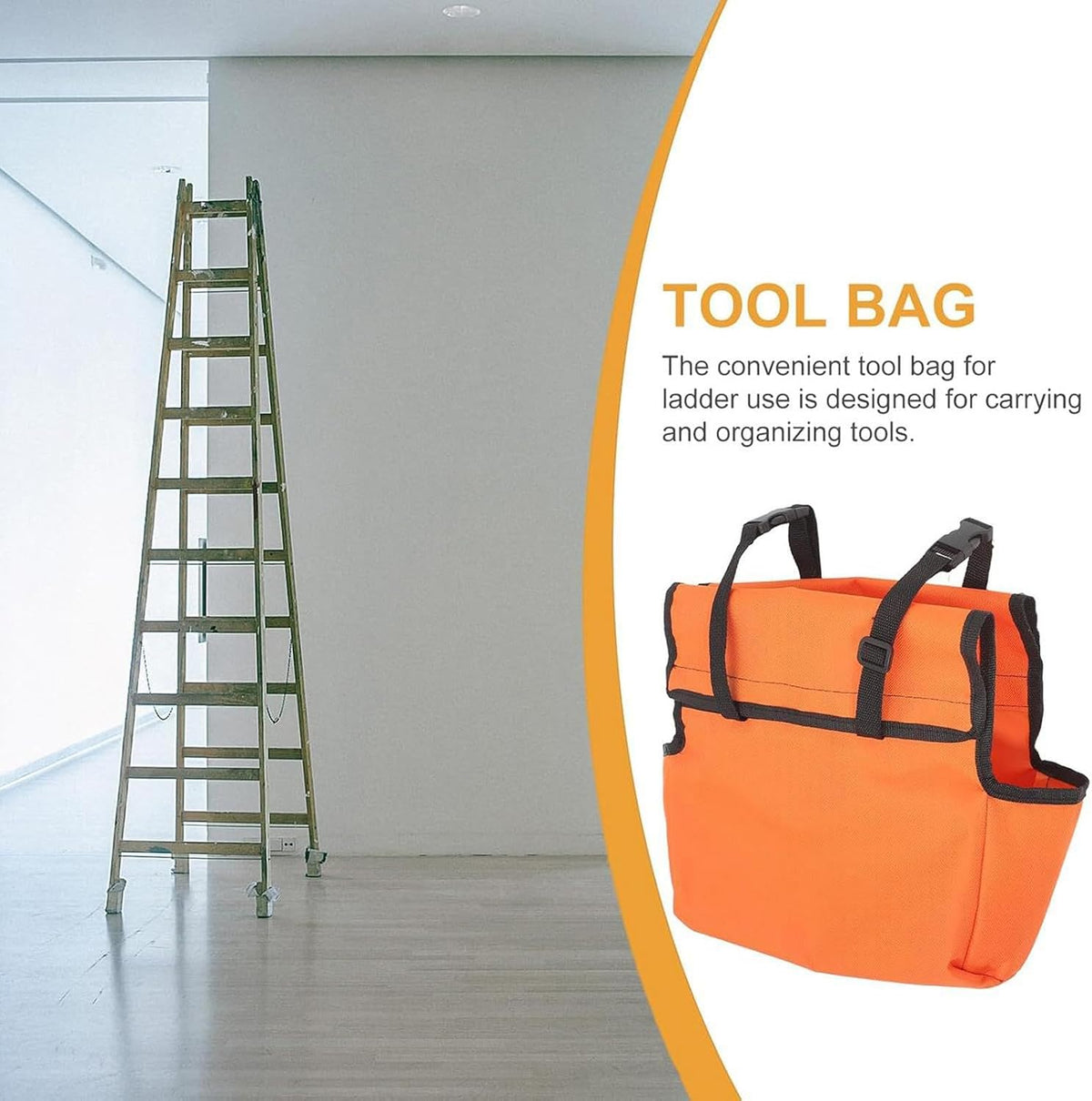  Plateau à Outils élévateur à Ciseaux, Organiseur D'échelle Robuste, Grande Capacité, Pochette à Outils, Amélioration De L'efficacité Du Travail, Rangement D'échelle Portable, Sac à Outils Pour