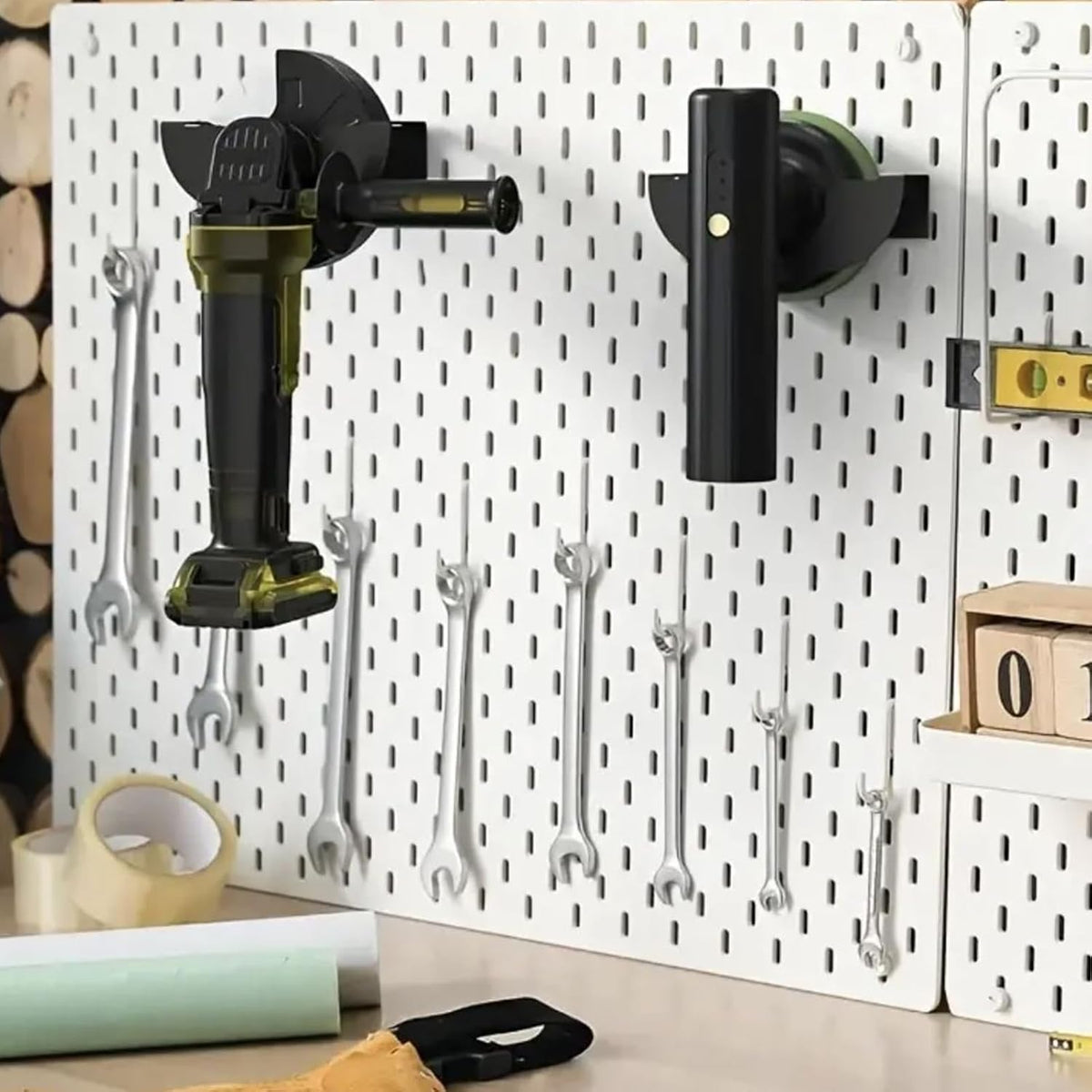  Organiseur D'outils électriques, étagère En Métal Pour Outils électriques, étagère Robuste Et Résistante à L'usure, Rangement De Garage, Support Multifonction Pour Meuleuse D'angle