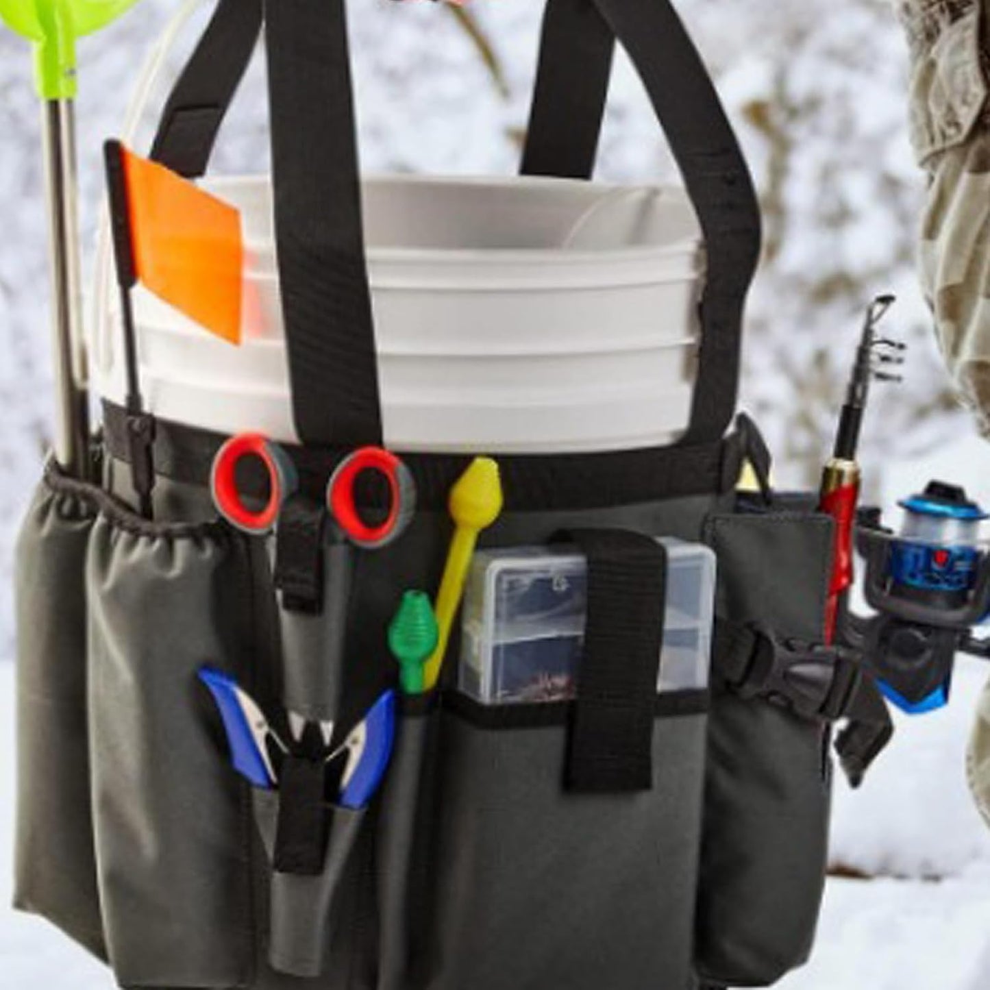  Organisateurs De Porte-outils Multifonctionnels Avec Bords Supérieurs Renforcés, Pliables Jusqu ' à 3 Pouces D ' épaisseur Pour Une Gestion Efficace Des Outils, Seau Avec Poches, Organisateurs Seau