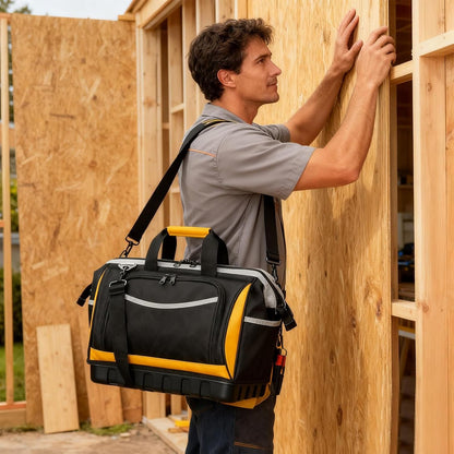  Organisateur De Sac à Outils - Sac D'électricien à Plusieurs Poches - Sac De Détail étanche Avec Dur - Construction En Matériau - Réparations à La Maison, Utilisation Du Garage, Rangement
